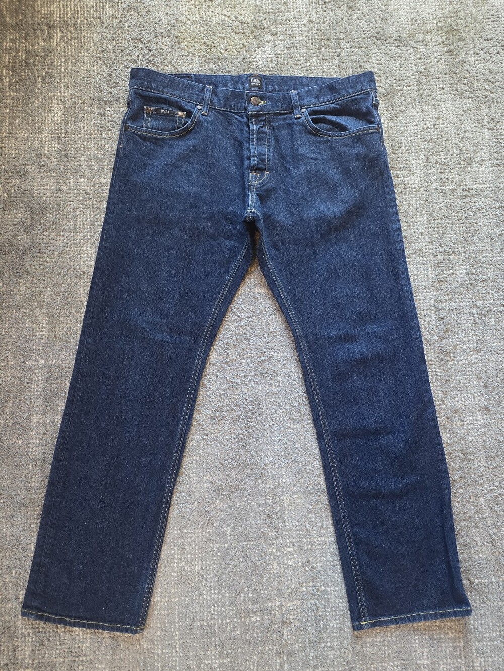 Hugo Boss Men’s Scout1 Denim Jeans Size 38x32 Cotton Stretch Button Fly